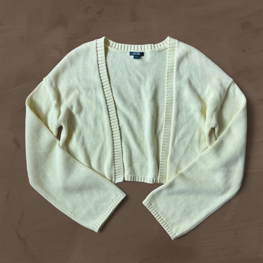 Wild Fable yellow cotton cardigan small